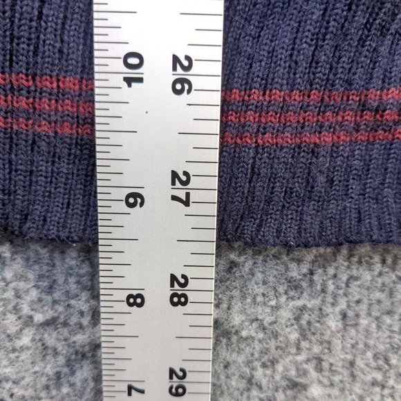 Antartex Men's Pullover Knit Sweater Blue XL Diamond Patch Striped Wool Vintage - Picture 11 of 12